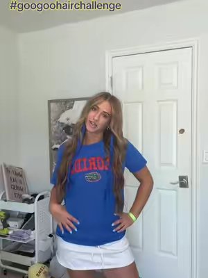 TikTok post by @ava_gus1 for Goo Goo Hair. Caption reads: These are the cutest clip ins go buy! @GOO GOO....