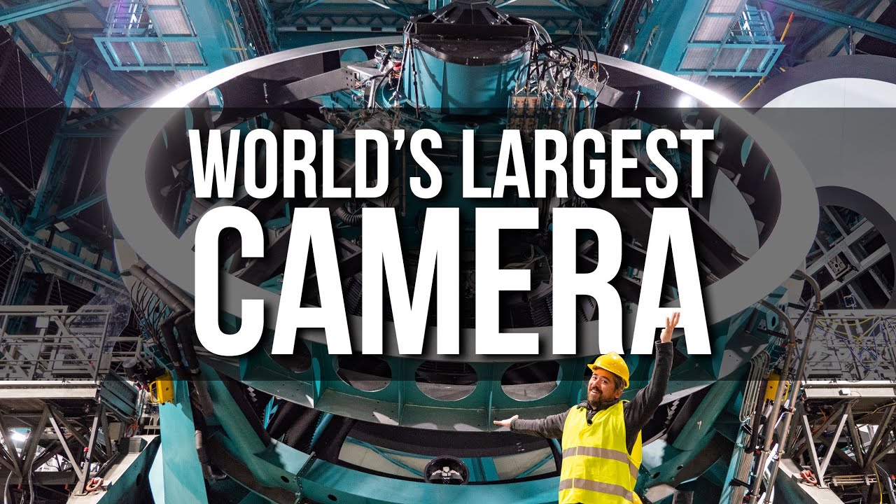 YouTube post by @PetaPixel for Audiio. Caption reads: The First Photos from the BIGGEST Camera Ever....