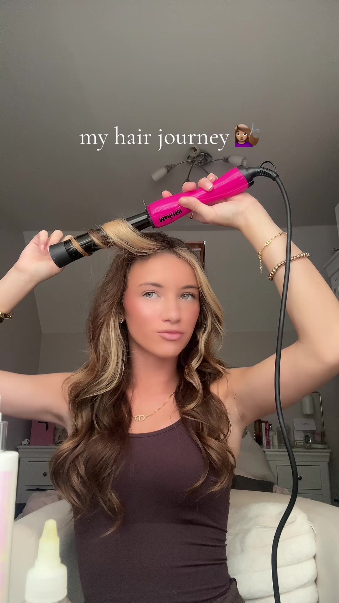 TikTok post by @summerlundxo for Mark Hill Hair. Caption reads: How i fixed my bleach died thin, damaged hair to....