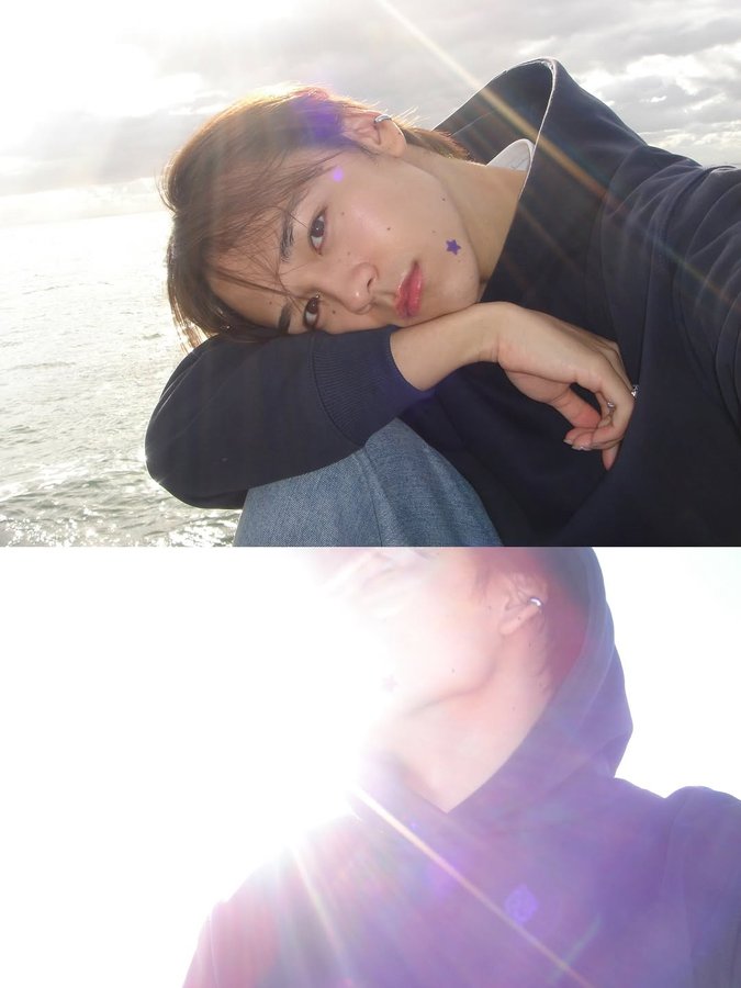 Instagram post by @kyanlm for Marni. Caption reads: by the shore with my @marni nassa hobo bag.