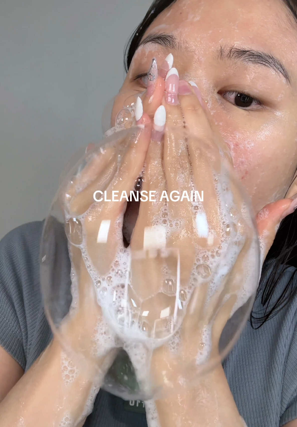 TikTok post by @belzkys for mixsoon. Caption reads: follow enhypen's routine for glass skin glow 😉💫....