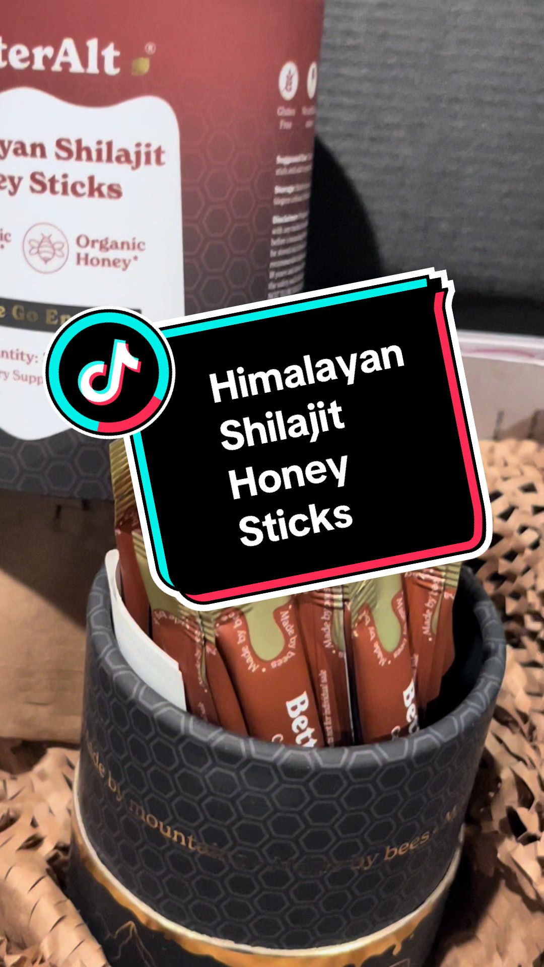 TikTok post by @mahoganytaurus for Better Alt. Caption reads: [...] honey sticks. Not only are @Better Alt honey....