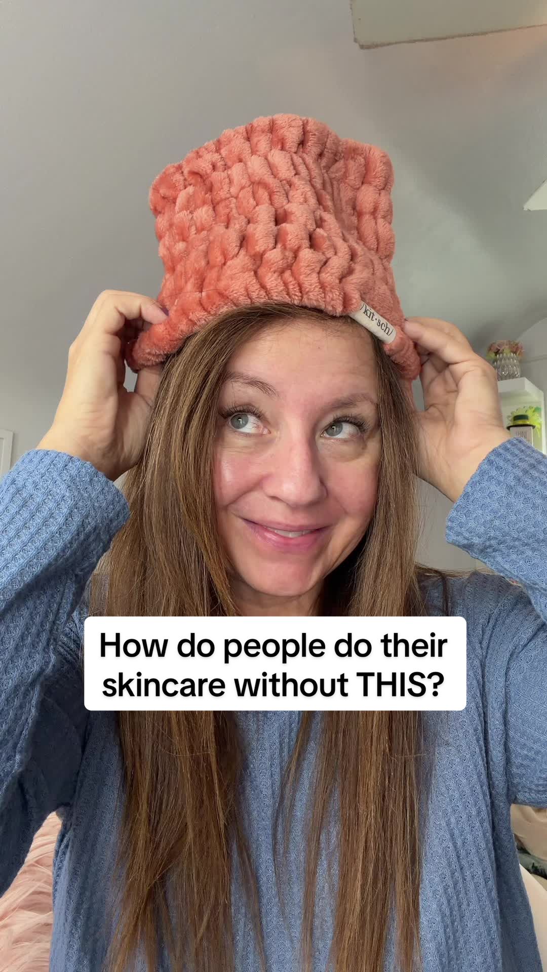 TikTok post by @itsmetonyarae for Kitsch. Caption reads: My new favorite part of my skincare routine 🤍 ....