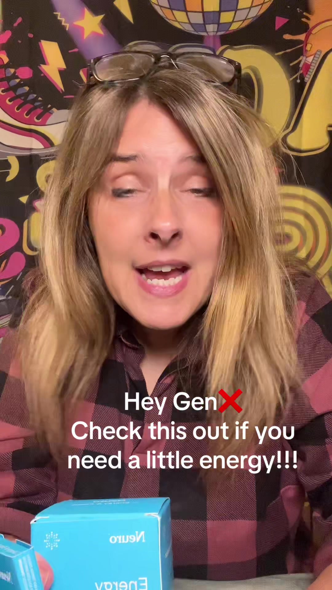 TikTok post by @christinagenx71 for Neuro. Caption reads: Neuro Energy and Focus gum gives that [...].