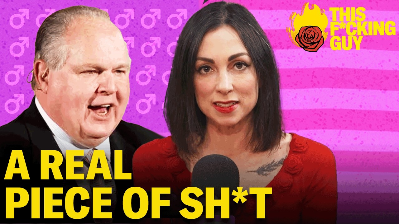 YouTube post by @hysteriapodcast for Article. Caption reads: Rush Limbaugh: Everything You Didn't Know About....