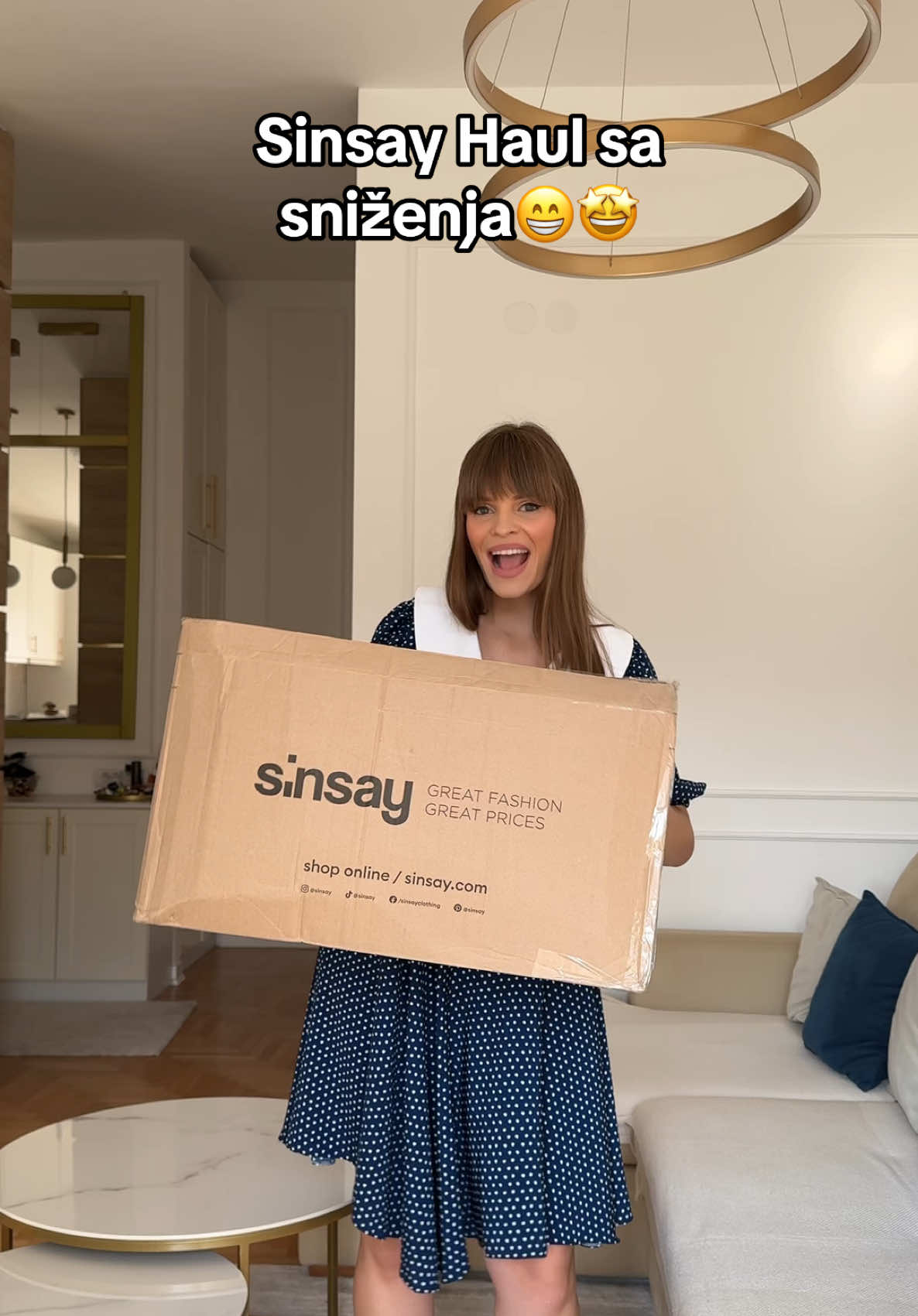 TikTok post by @stilizovana for Sinsay. Caption reads: Letnja sniženja u @sinsay i moj haul, svašta sam....