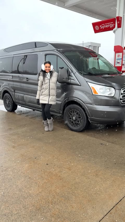 Instagram post by @kyrahenry_ for Turo. Caption reads: In my sprinter van mom era… kind of. @turo is....