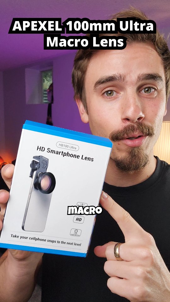 Instagram post by @jakesmacronature for Apexel. Caption reads: [...] can you guess this macro photo using my....