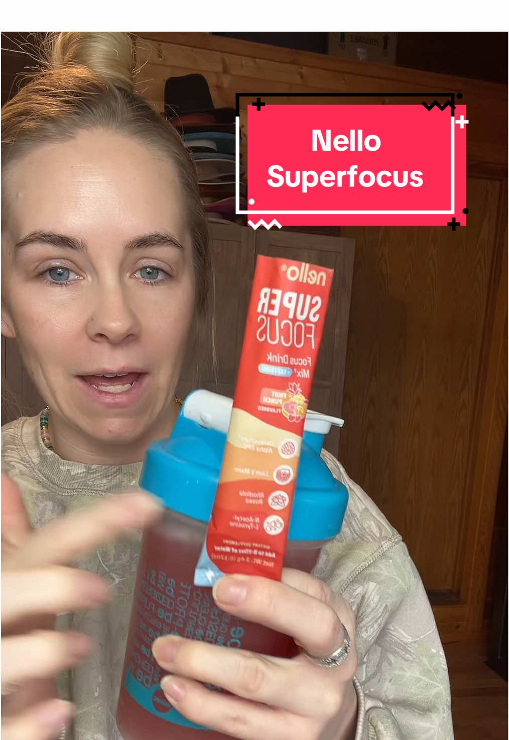 TikTok post by @hey.its.kila2 for drinknello. Caption reads: Nello Superfocus #focushack #brainhealth....