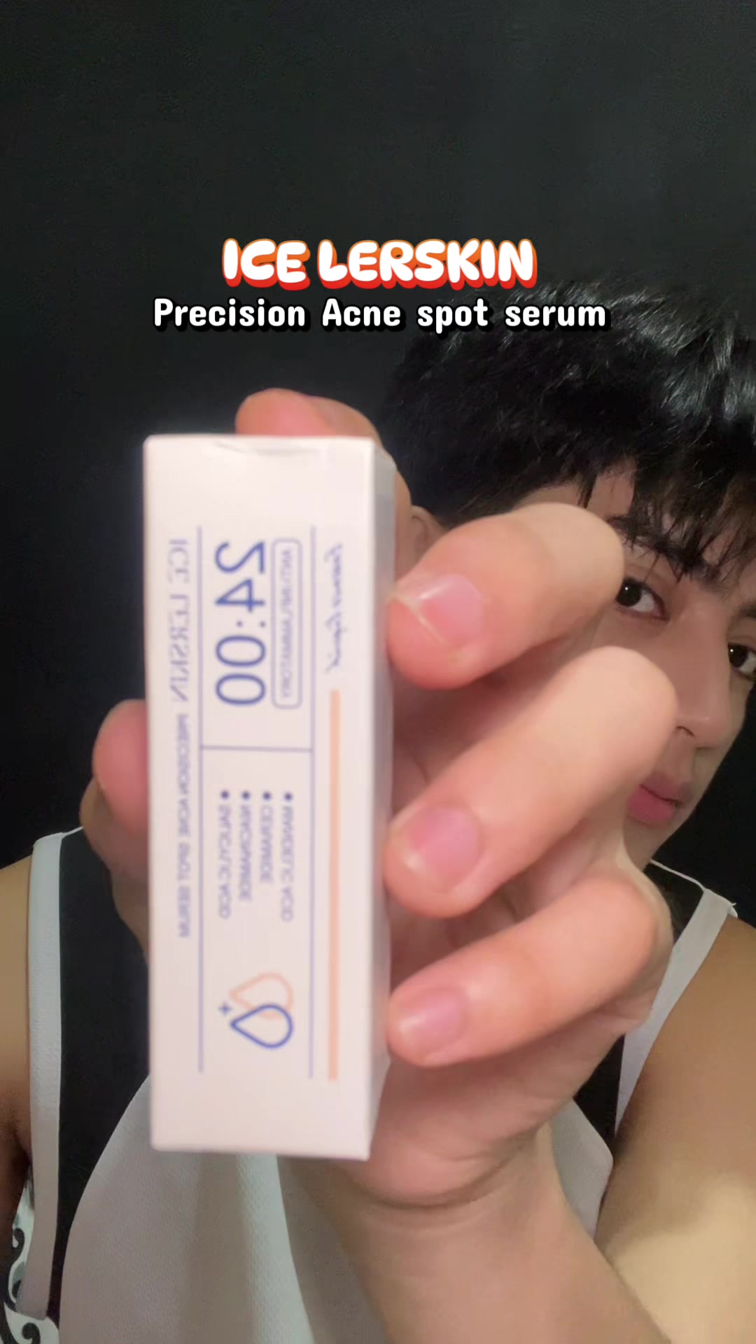 TikTok post by @ardenbasino for ICE LERSKIN. Caption reads: breakout no more with @ICELERSKIN.PH acne spot....