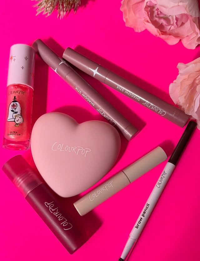 Instagram post by an influencer for ColourPop Cosmetics. Caption reads: [...] February favorites from @colourpopcosmetics....