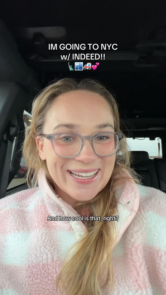 Instagram post by @haley.lives for Indeed. Caption reads: headed to NYC w/ @indeedworks tomorrow and i just....