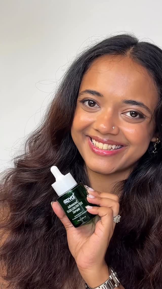 Instagram post by @shrishtea_ for OZiva. Caption reads: My mane carries the main character energy and the....