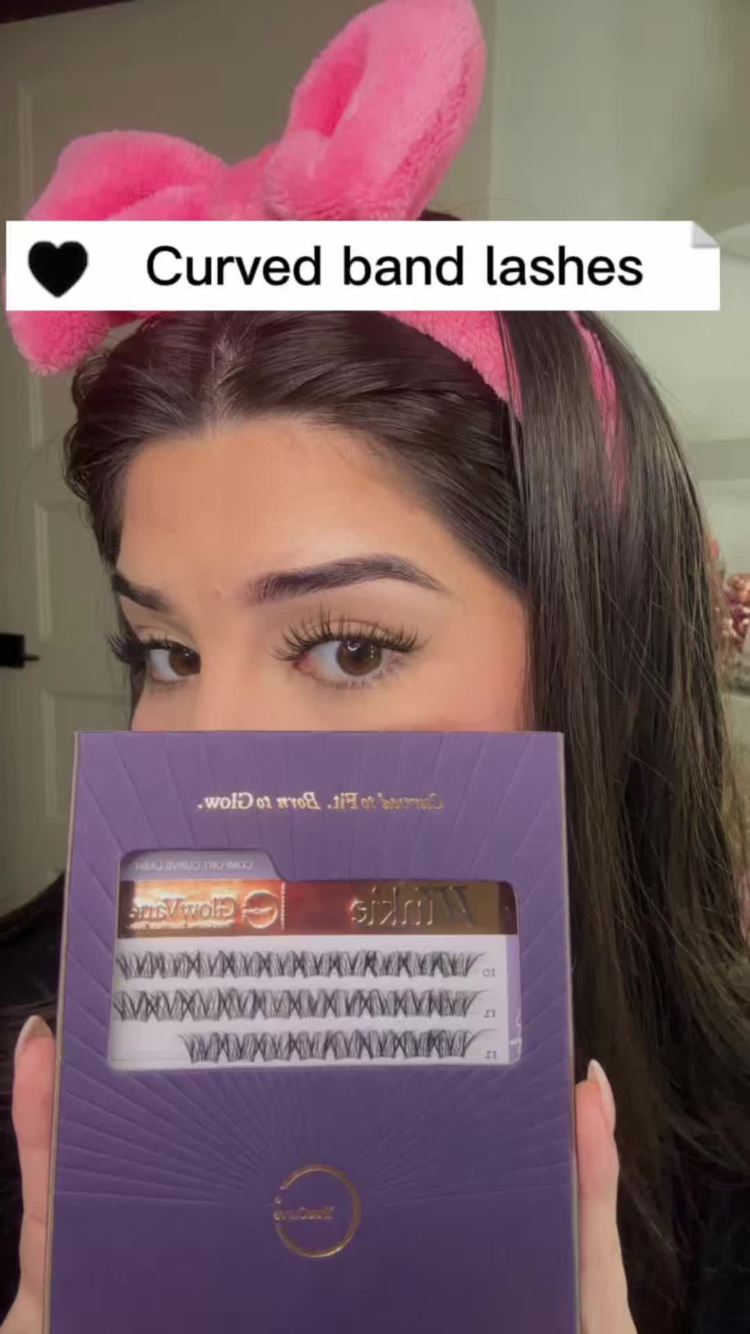 TikTok post by @itsemilyyy.b for VAVALASH. Caption reads: The new new curved band lash clusters that fit....