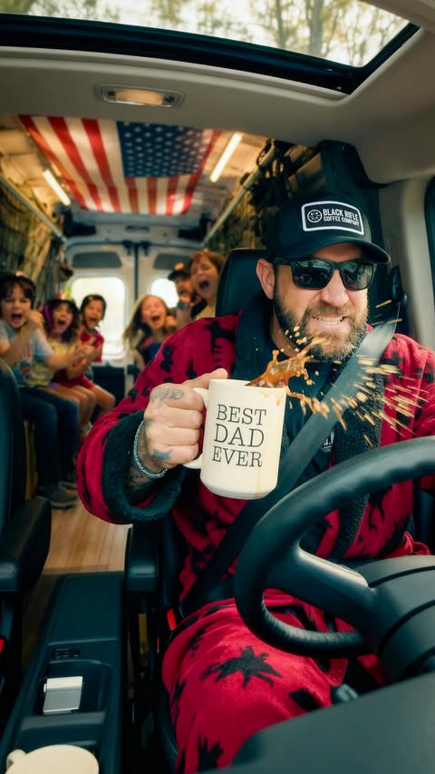 Instagram post by @mat_best_official for Black Rifle Coffee. Caption reads: Dad Still Thinks He’s an Airborne Ranger.