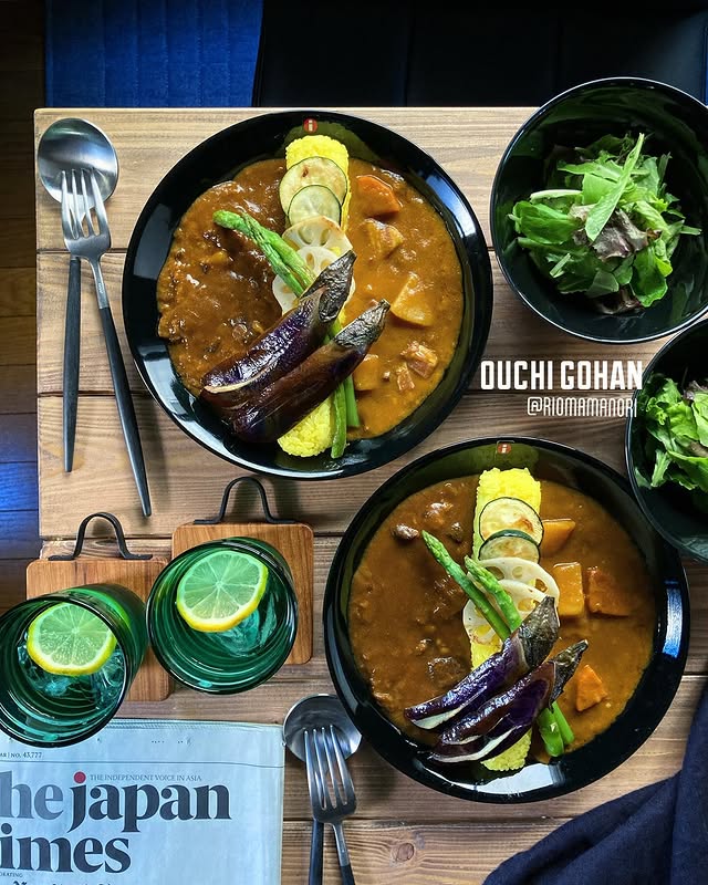 Instagram post by @riomamanori for Us Focus Corporation. Caption reads: ・
#PR
2024.12.19
・
＊＊＊
メニュー
●C&C CURRY....
