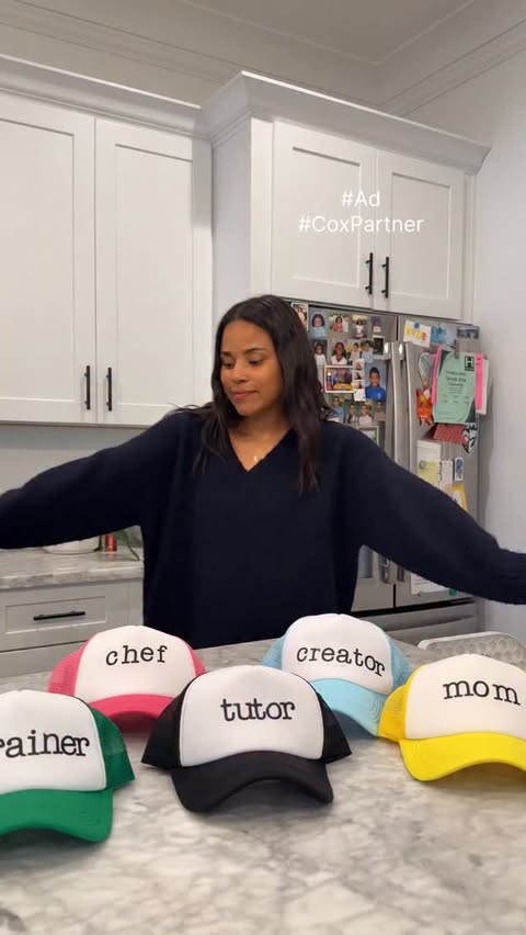 Instagram post by @stefanny_alecon for Cox Communications. Caption reads: #ad #Coxpartner Wearing alot of hats over here …....