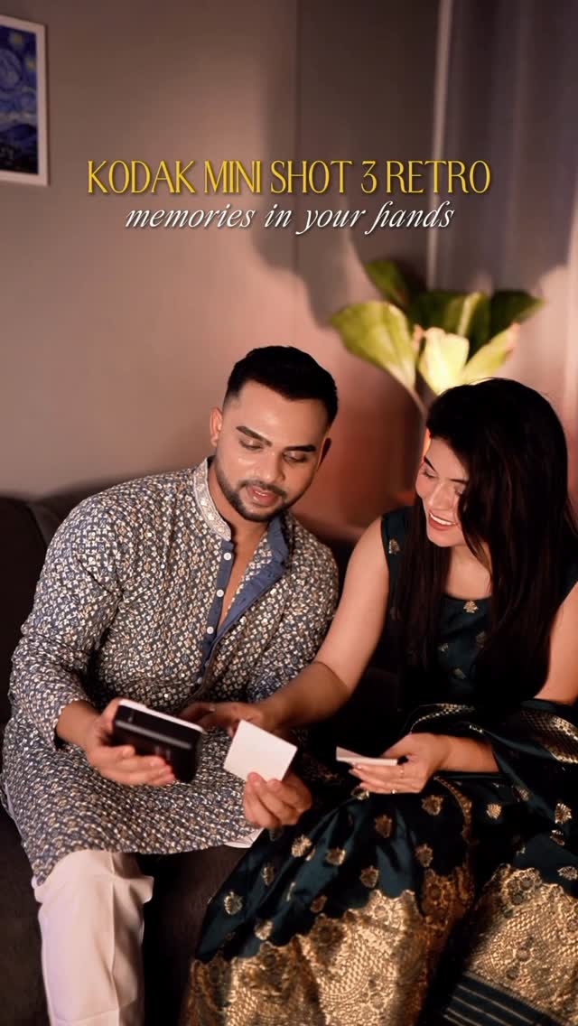 Instagram post by @mayursanap_ for Kodak Photo Printer. Caption reads: Diwali is all about lights, love, and moments that....