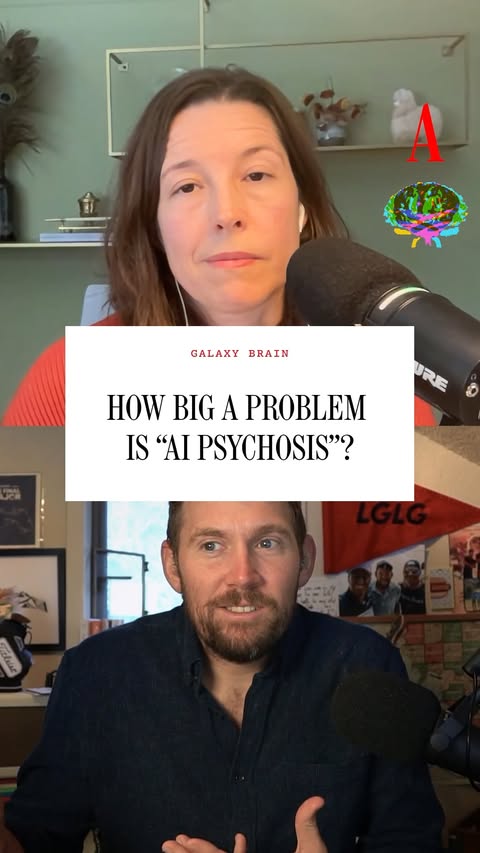 Instagram post by @cwarzel for The Atlantic. Caption reads: Charlie Warzel speaks with author Kashmir Hill....