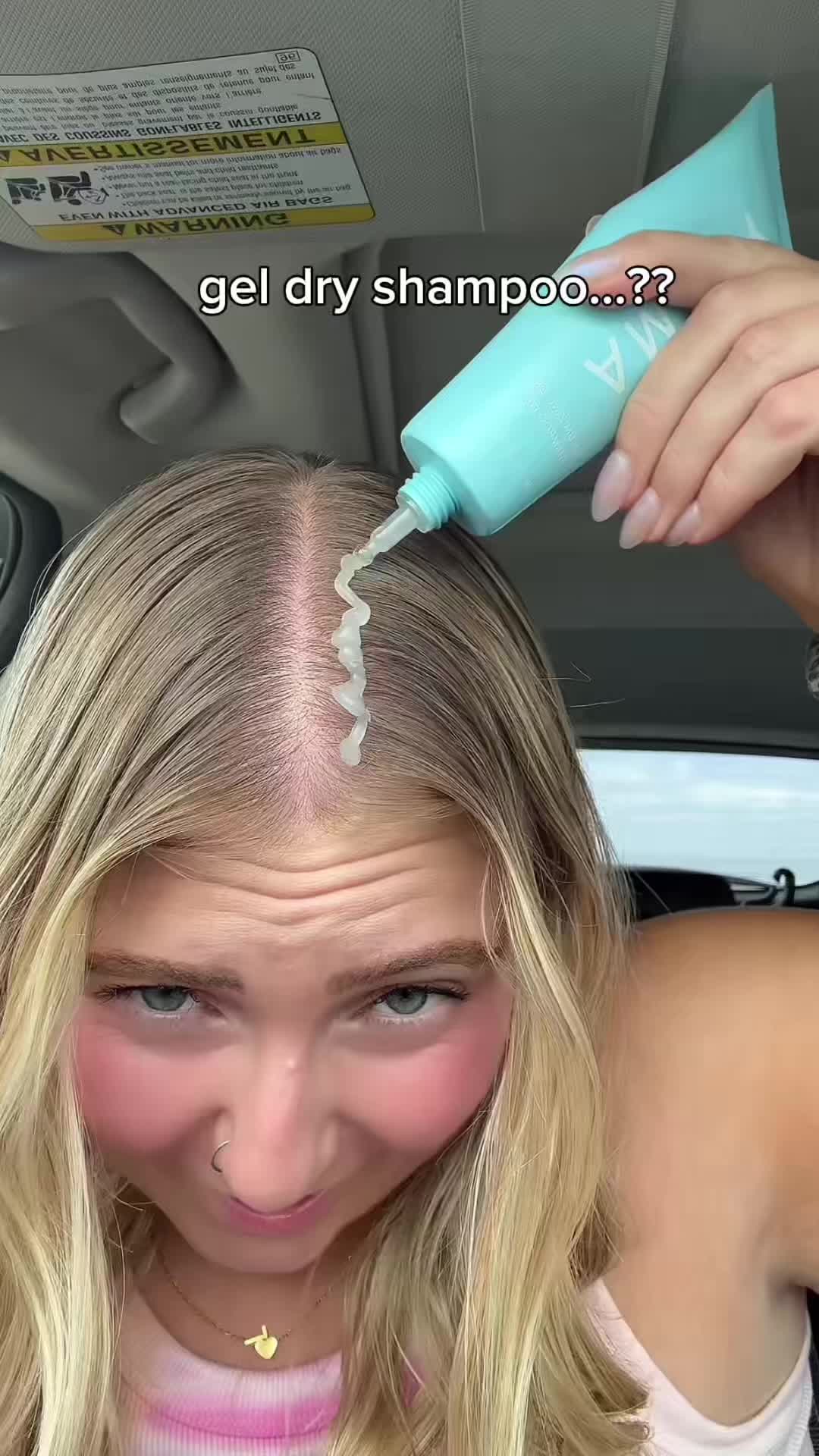 TikTok post by @kaitlyn.nunn for AMAXY Beauty. Caption reads: [...] so well 😂😭 @AMAXY Haircares #ad....