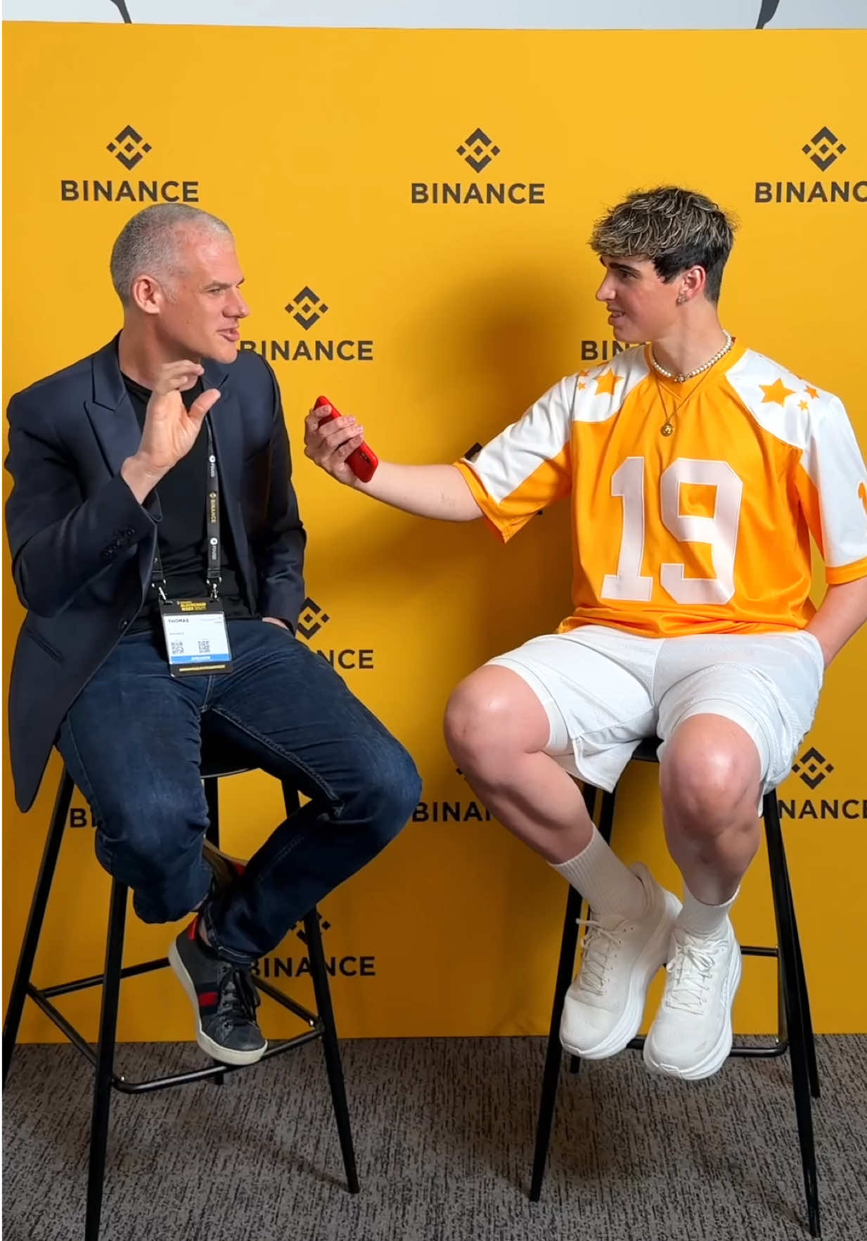 TikTok post by @fonziegomez for Binance. Caption reads: [...] global payments, and what’s next. @Binance....