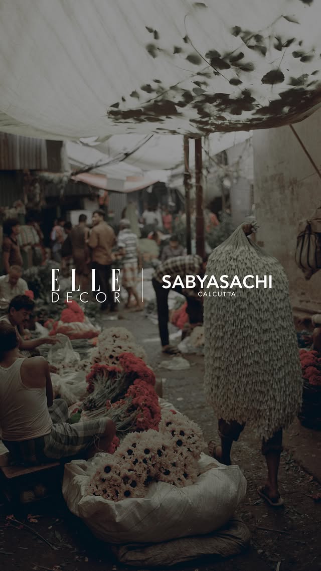 Instagram post by @nexiontiles for ELLE DECOR. Caption reads: “Do you know this is one of India’s largest flower....