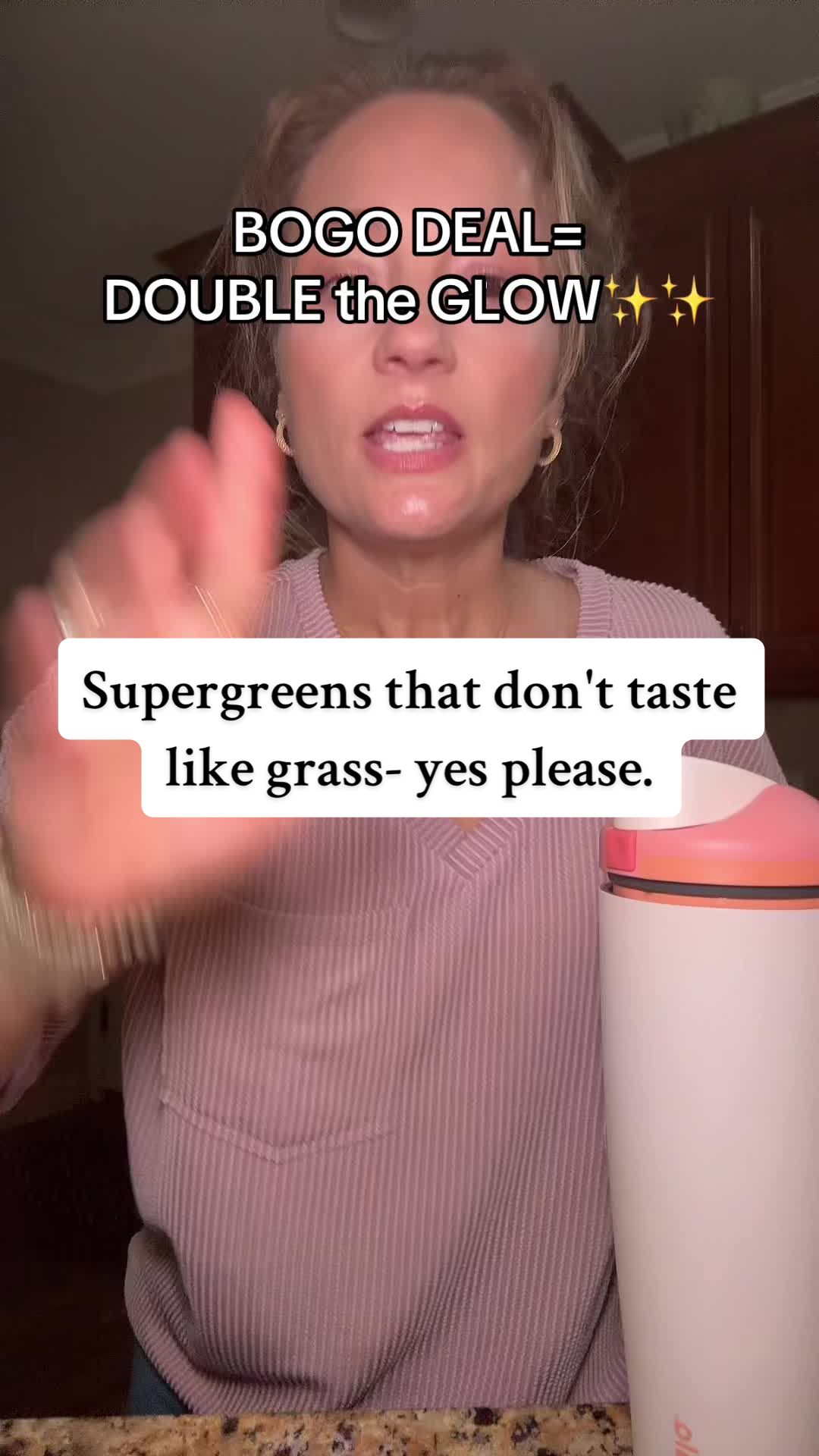 TikTok post by @amfoster01 for KIALA NUTRITION. Caption reads: Your gut health= your glow✨✨Double up with the....