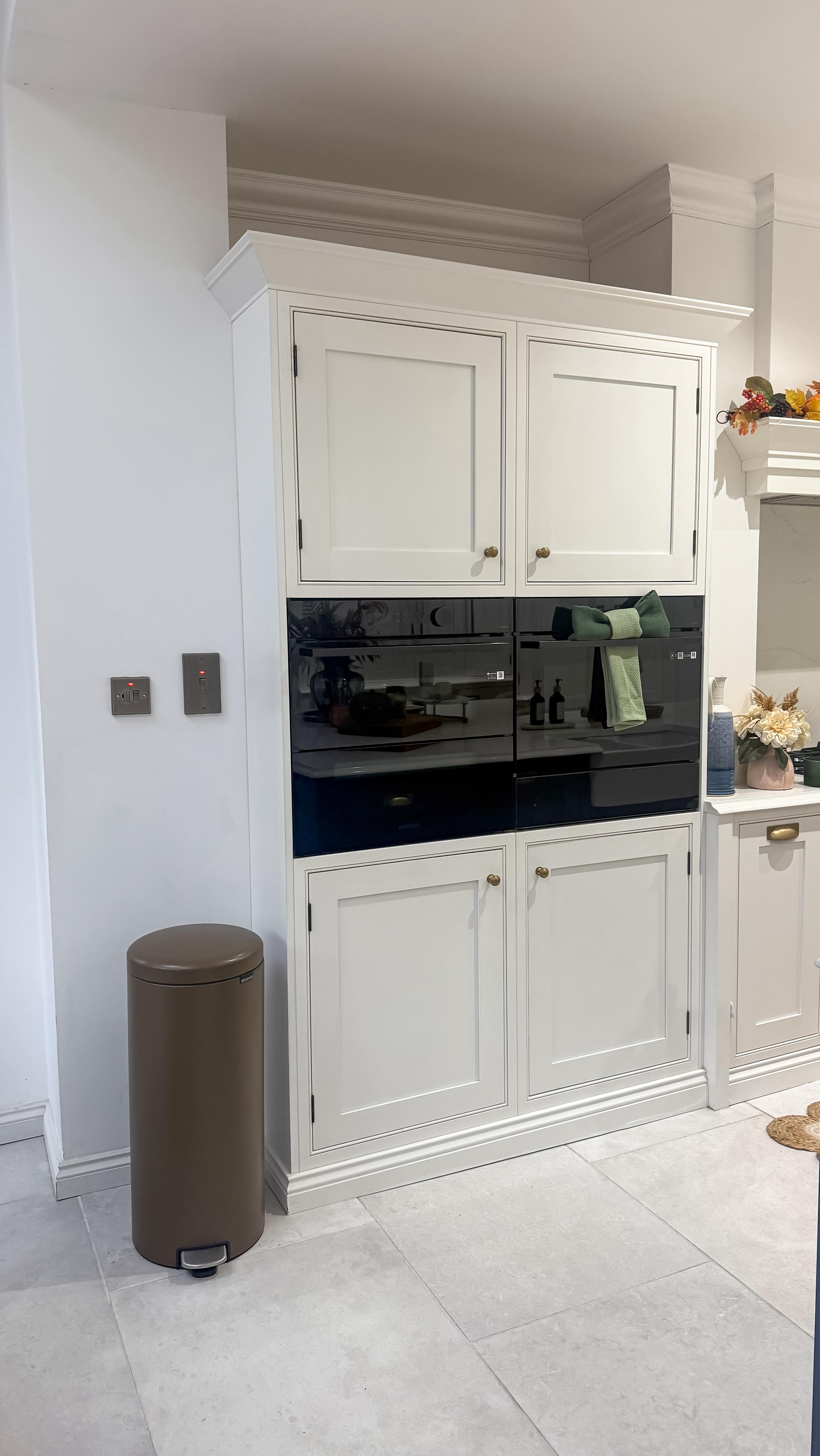 Instagram post by @thespencehome for Brabantia. Caption reads: AD| Who knew a bin could actually make family life....