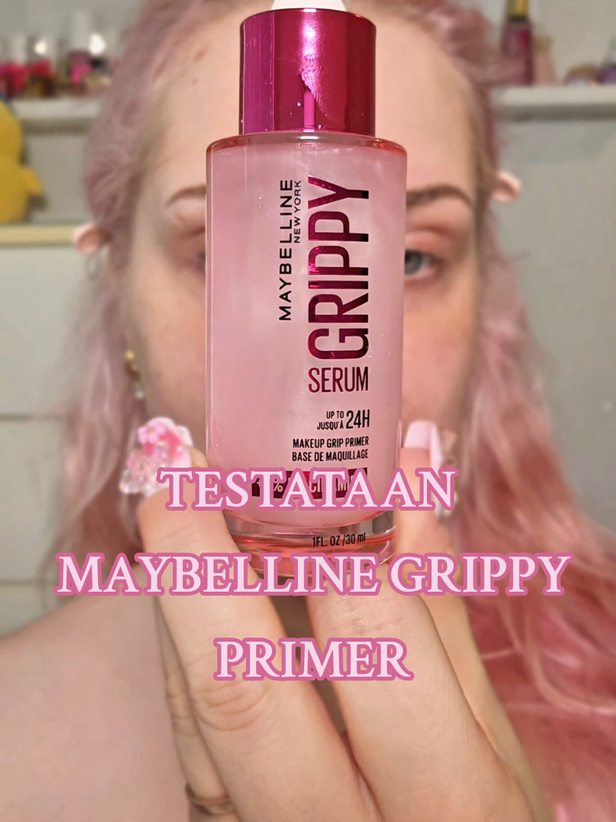 TikTok post by @maijapauliiina for Brandheroes. Caption reads: [...] Grippy Primer? 🧐🧐 Saatu/mainos....