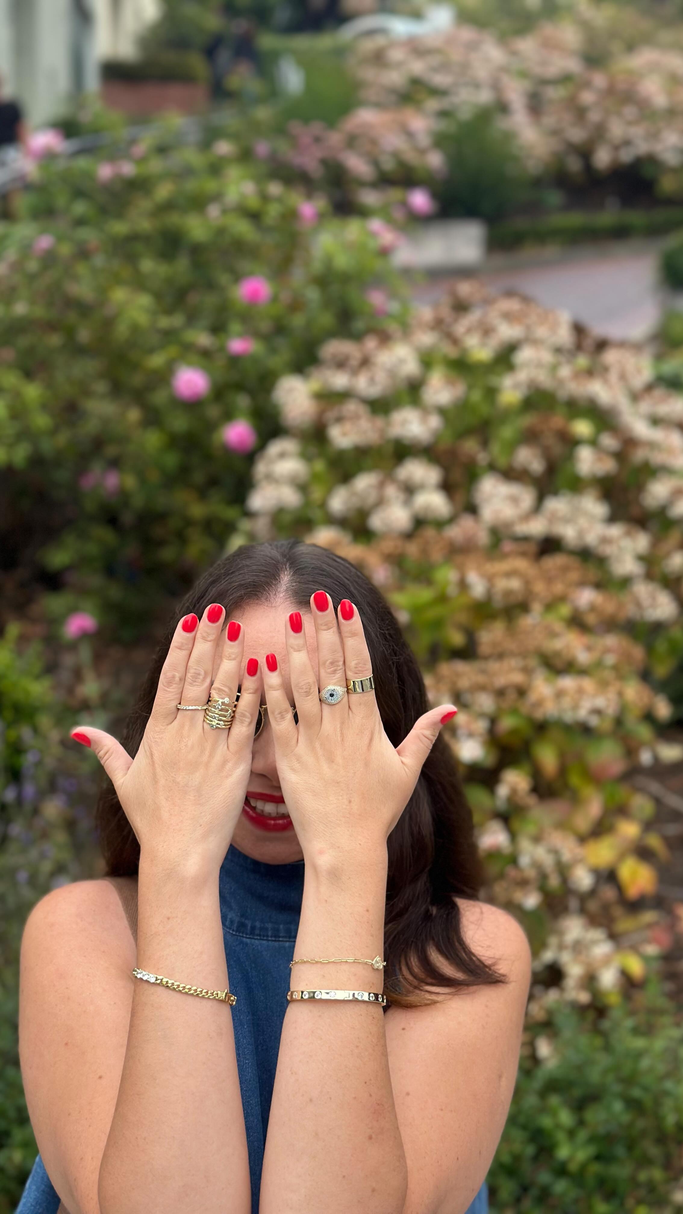 Instagram post by @sarainamerica for Melinda Maria. Caption reads: Shine brighter than ever with these stunning....