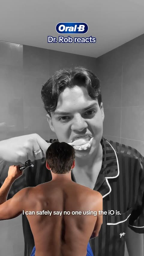 Instagram post by @jackcoopxr for Oral-B. Caption reads: [...] I may need to change my toothbrush….....