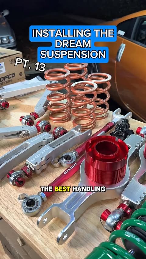 Instagram post by @chrysgaines for Nissan USA. Caption reads: PART 13! Lets install the suspension every Z owner....