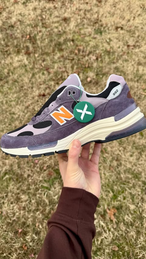 Instagram post by @kgdays for StockX. Caption reads: [...] Ice/Wine/Black @newbalancelifestyle....