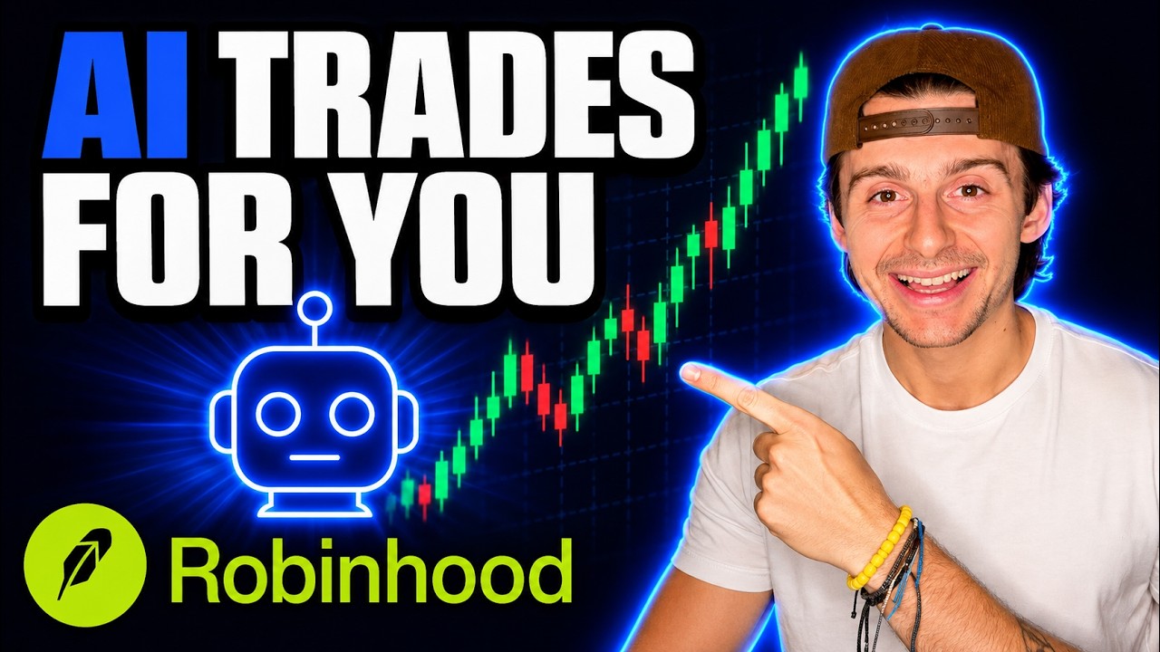 YouTube post by @TCTrading for Robinhood. Caption reads: How to Set Up Robinhood Agentic Trading (The Safe....