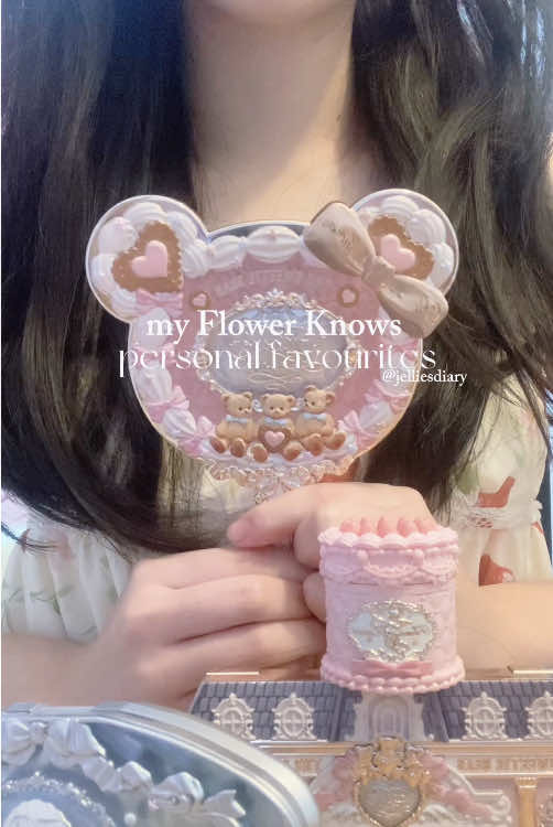 TikTok post by @jelliesdiary for Flower Knows. Caption reads: my @Flower Knows Makeup favourites! 🤍 Currently a....