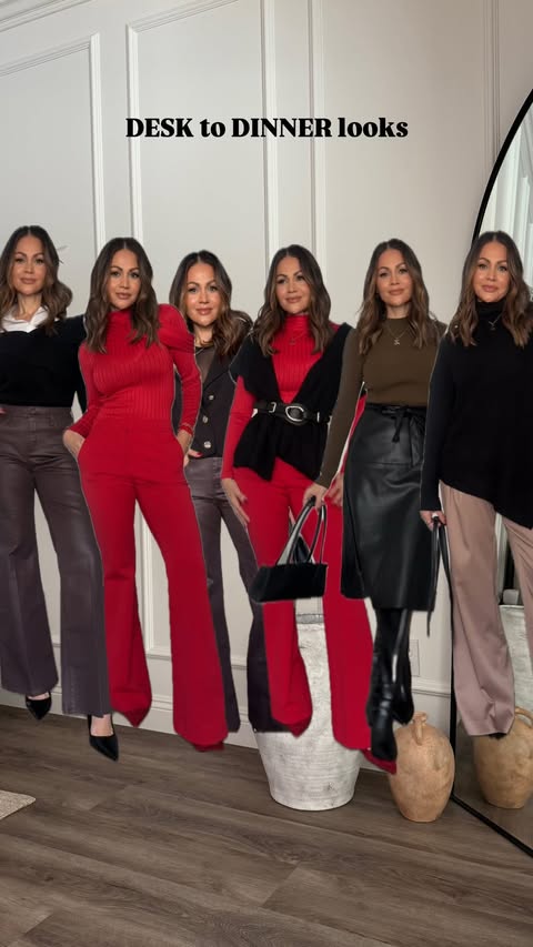 Instagram post by @zee_styledit for White House Black Market. Caption reads: Workday ready. Dinner approved. These pieces do it....