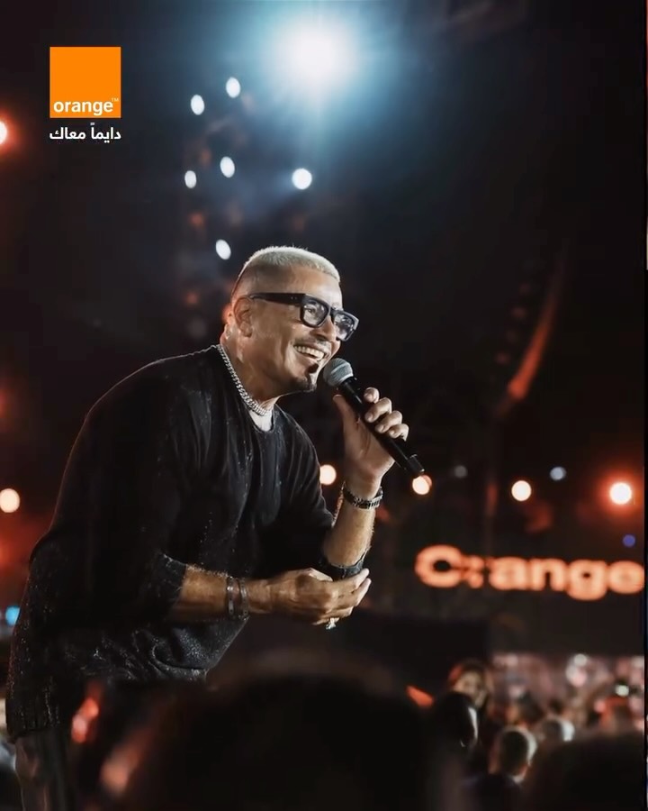 Instagram post by @amrdiab for Orange. Caption reads: Gouna turned into pure magic with the one and only....