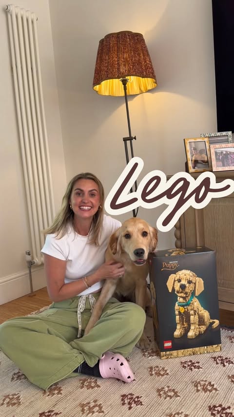 Instagram post by @mummysflippinhouse for LEGO. Caption reads: AD - This @lego Golden Retriever has been on my....