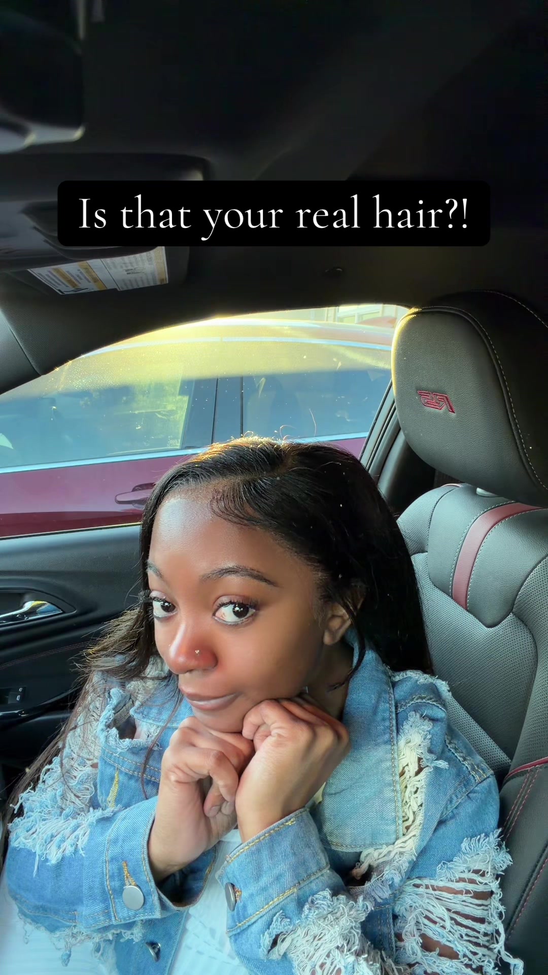TikTok post by @mama_loux2 for Asteria Hair. Caption reads: 😍😍😍 Fav Wig From @Asteria Hair #straighthair....