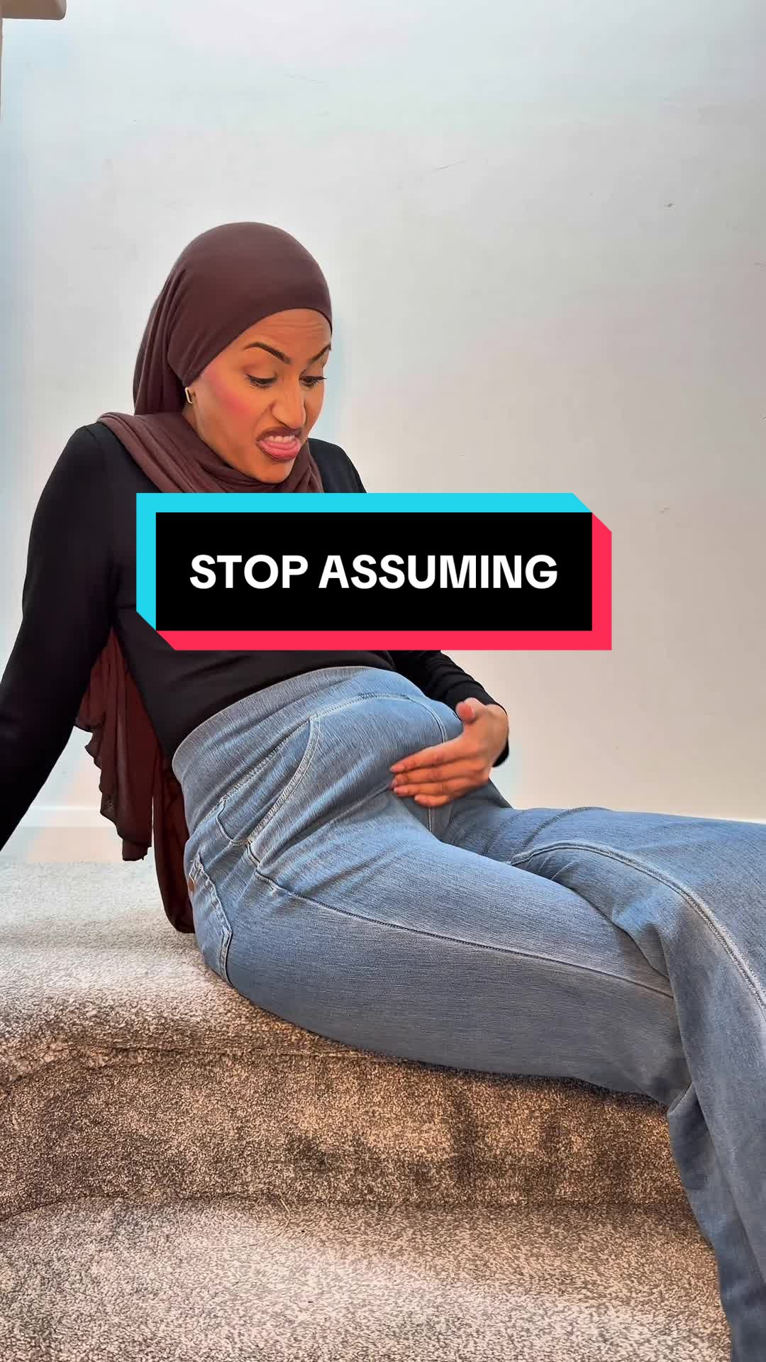 TikTok post by @modest.street for Novomins. Caption reads: @Novomins De-Blo Gummies became a hack #novomins....