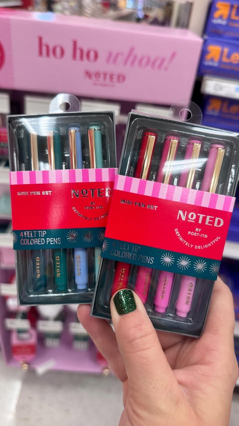 Instagram post by @trendyfavefinds for Post-it. Caption reads: New Ho Ho Whoa Noted by Post it collection at....