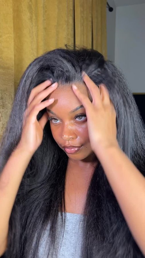 Instagram post by @modelxlee for WigFever. Caption reads: Wigfever Upgraded 360 Style Water Wave Invisi....