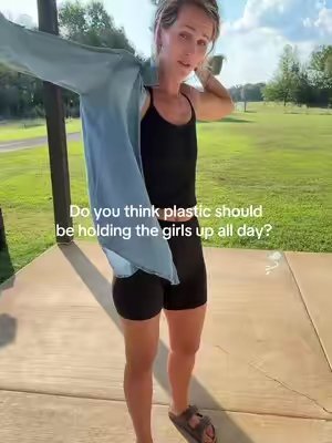 TikTok post by @raising4farmkids_nontox for Pact. Caption reads: [...] #cottonclothing #womenclothes @Pact for your....