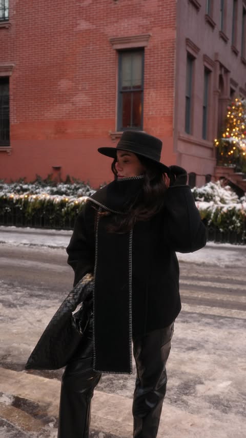 Instagram post by @merveozcan for Twist. Caption reads: December in NY, Twist state of mind🖤....