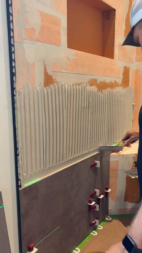 Instagram post by @dj.tiling for STABILA. Caption reads: This is how we do, another day, another tile.....