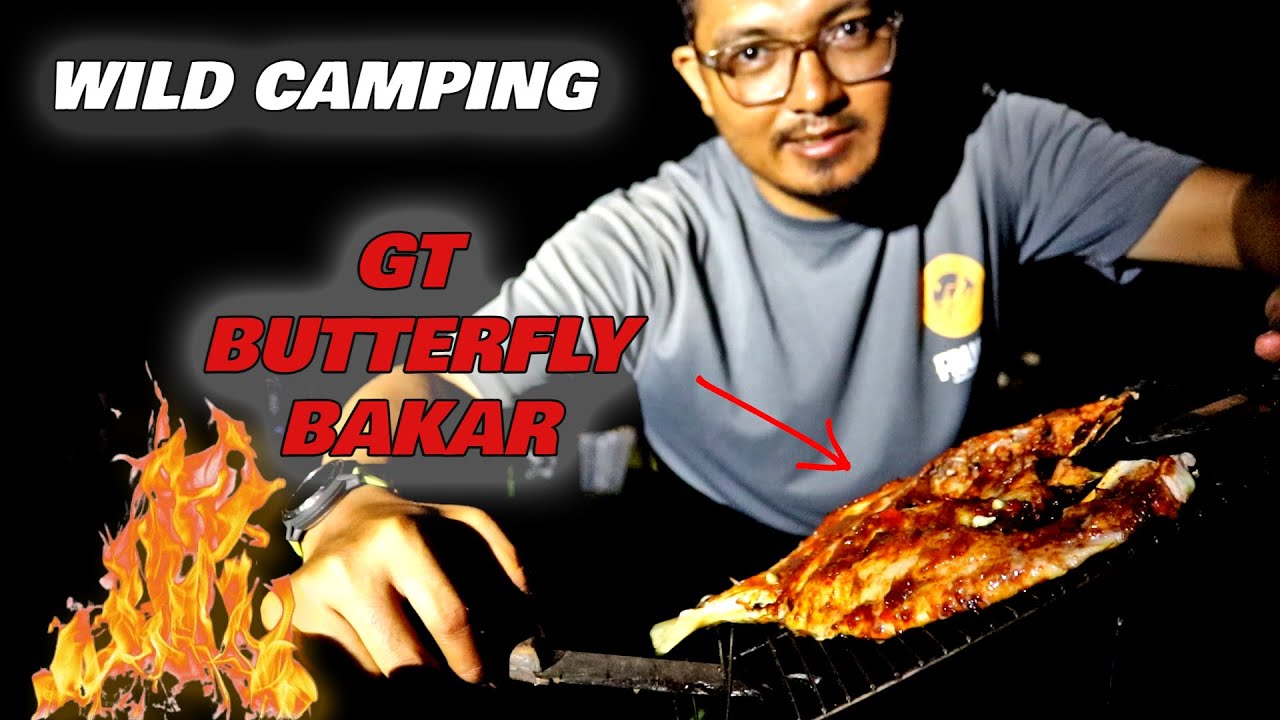 YouTube post by @FrugalCampingMalaysia for Kanseptknives. Caption reads: Pulau Pangkor Wild Camping | Catch & Cook |....