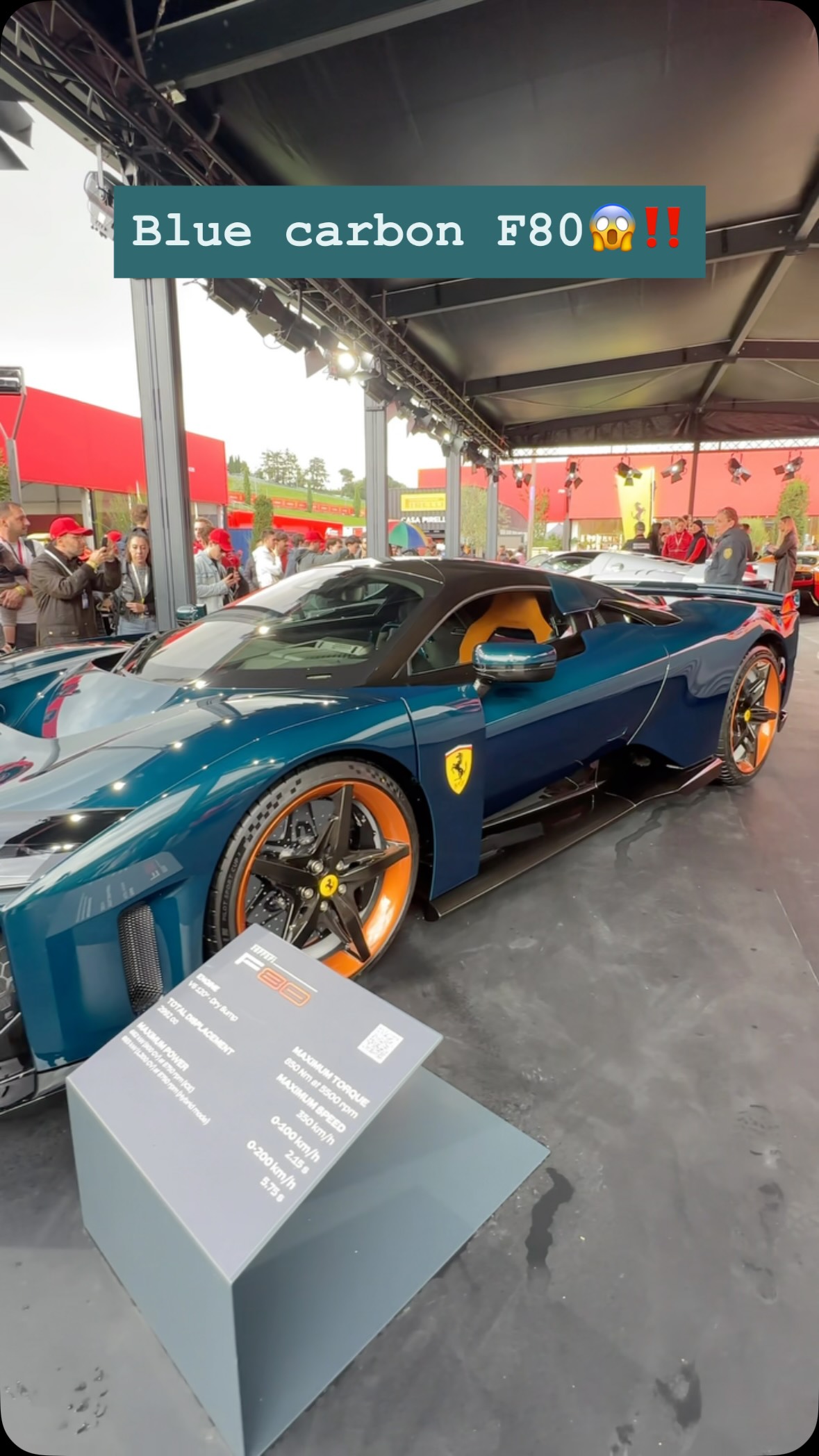 Instagram post by @nostracarmus for Ferrari. Caption reads: Just wow‼️😱That moment when a custom made ....