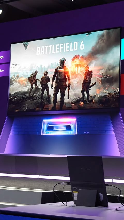 Instagram post by @dapoets42 for Intel Gaming. Caption reads: [...] and light Pantherlake devices! @intel....