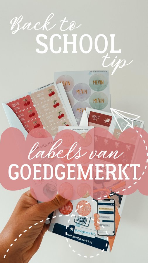 Instagram post by @juf.mevin for Goedgemerkt. Caption reads: Advertentie @goedgemerkt (+kortingscode!)
BACK TO....