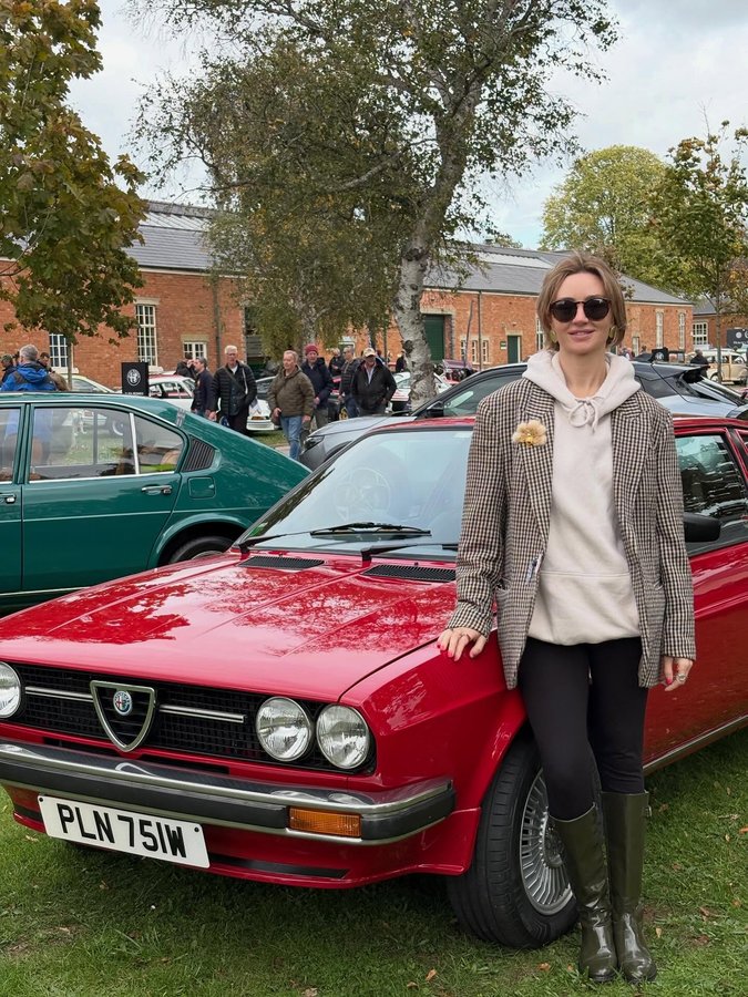 Instagram post by @charityshopgirlcsg for Alfa Romeo. Caption reads: [...] @bicestermotion Scramble today with....